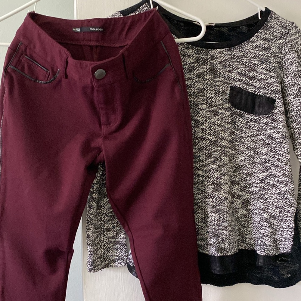 Outfit Bundle -Maurice’s Jeggings Sz XS & Top Sz S.  Gently worn.
